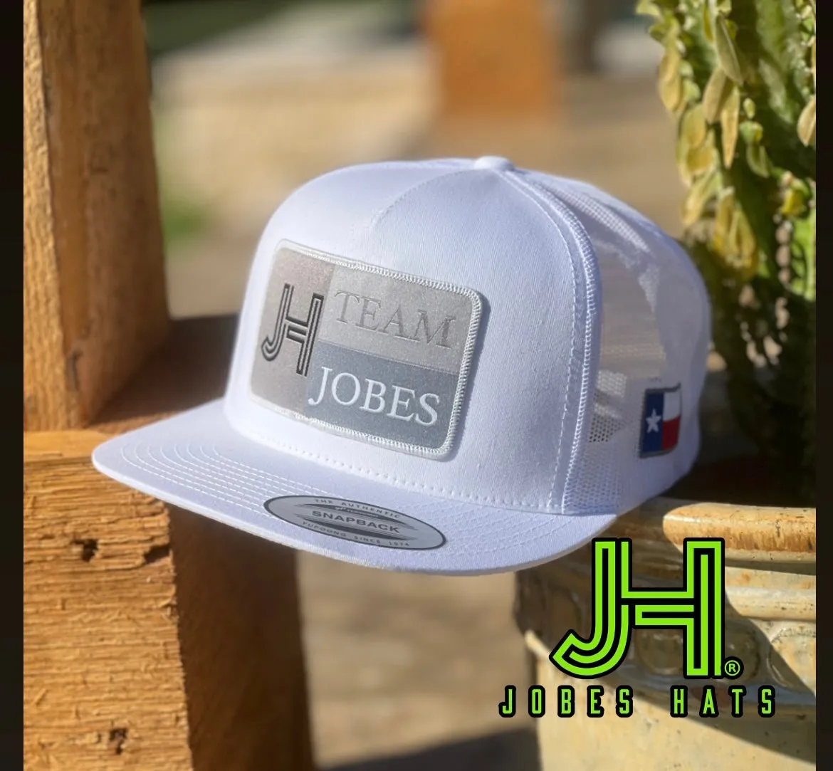 2022 Jobes Hats Trucker -All White Team Jobes white patch