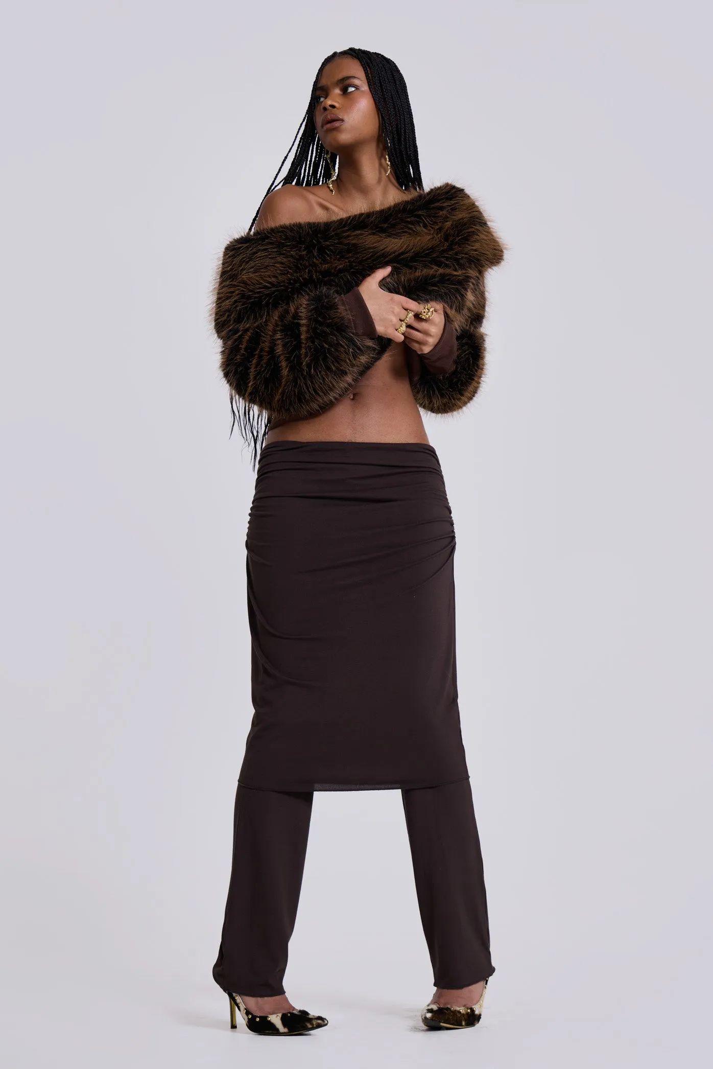 316 Off The Shoulder Fur Jumper