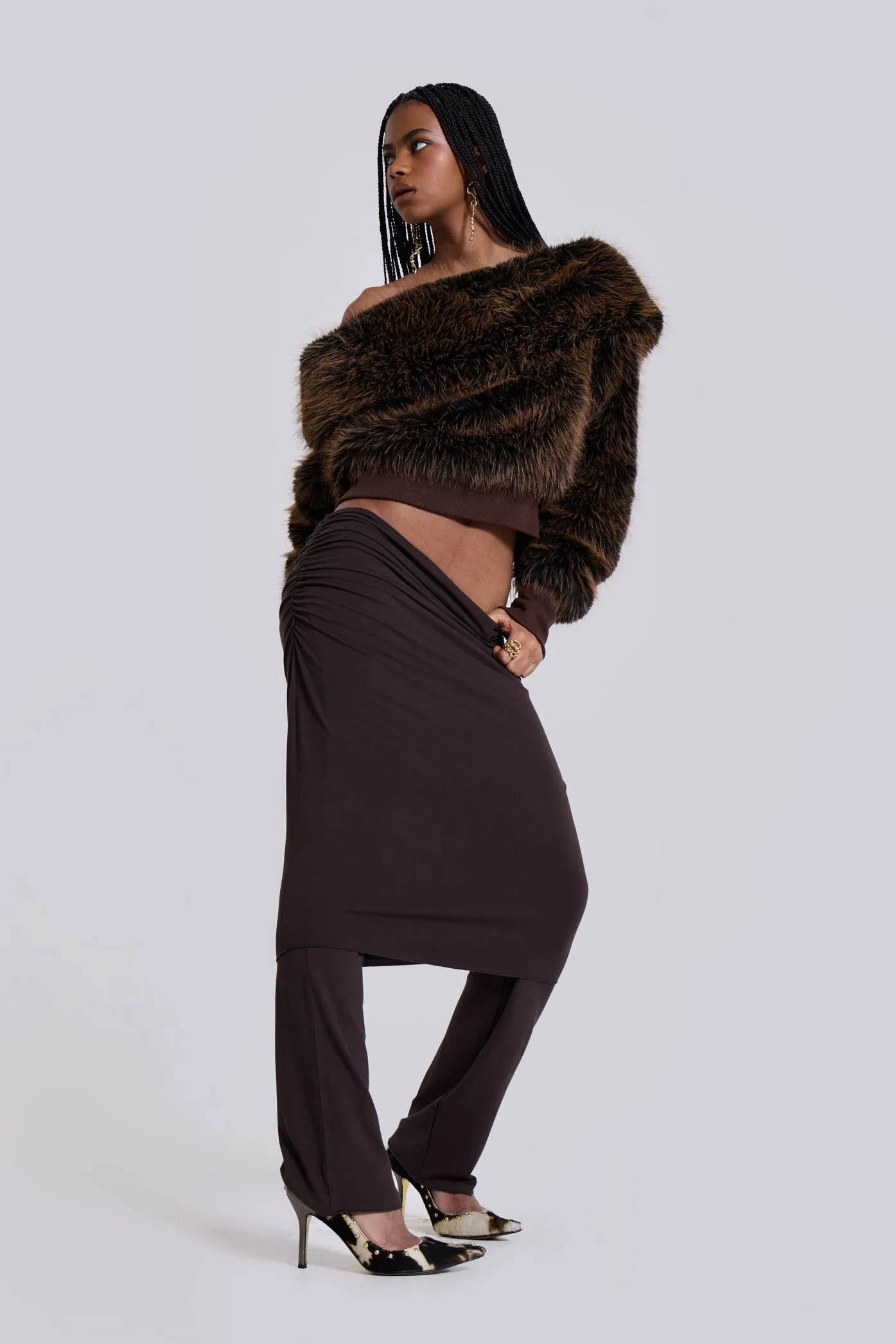 316 Off The Shoulder Fur Jumper