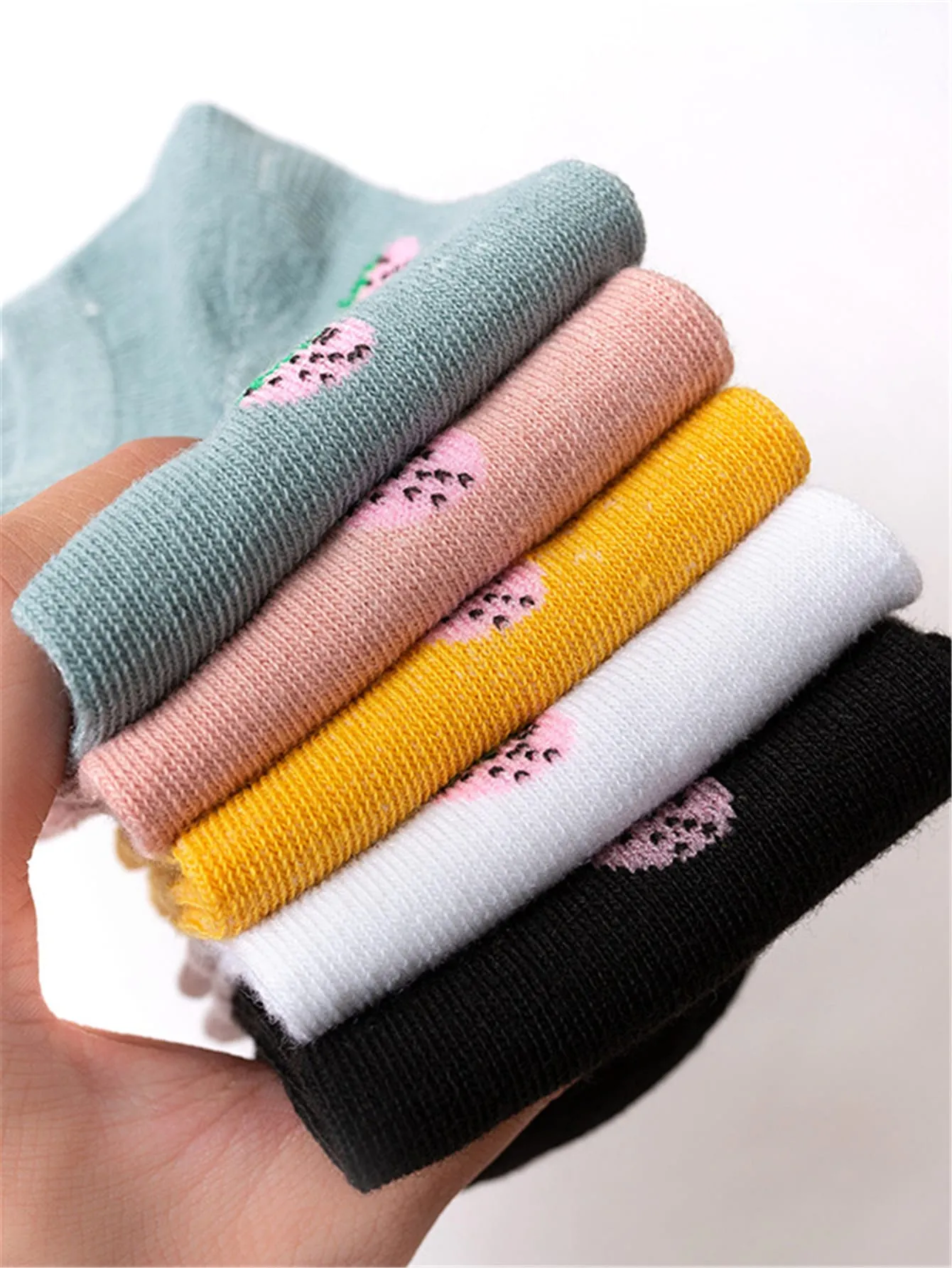 5pairs Fruit Ankle Socks Silly Socks for Women Funky Socks Funny Socks Novelty