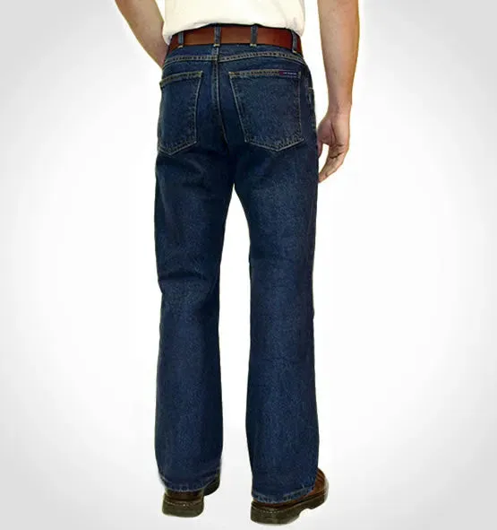 AA701D - Men's Boot Cut Jean with Gusset - Dark Stonewash - Made in USA