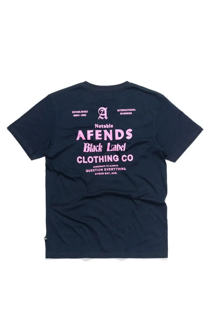 Afends Mens Black Label - Standard Fit Tee