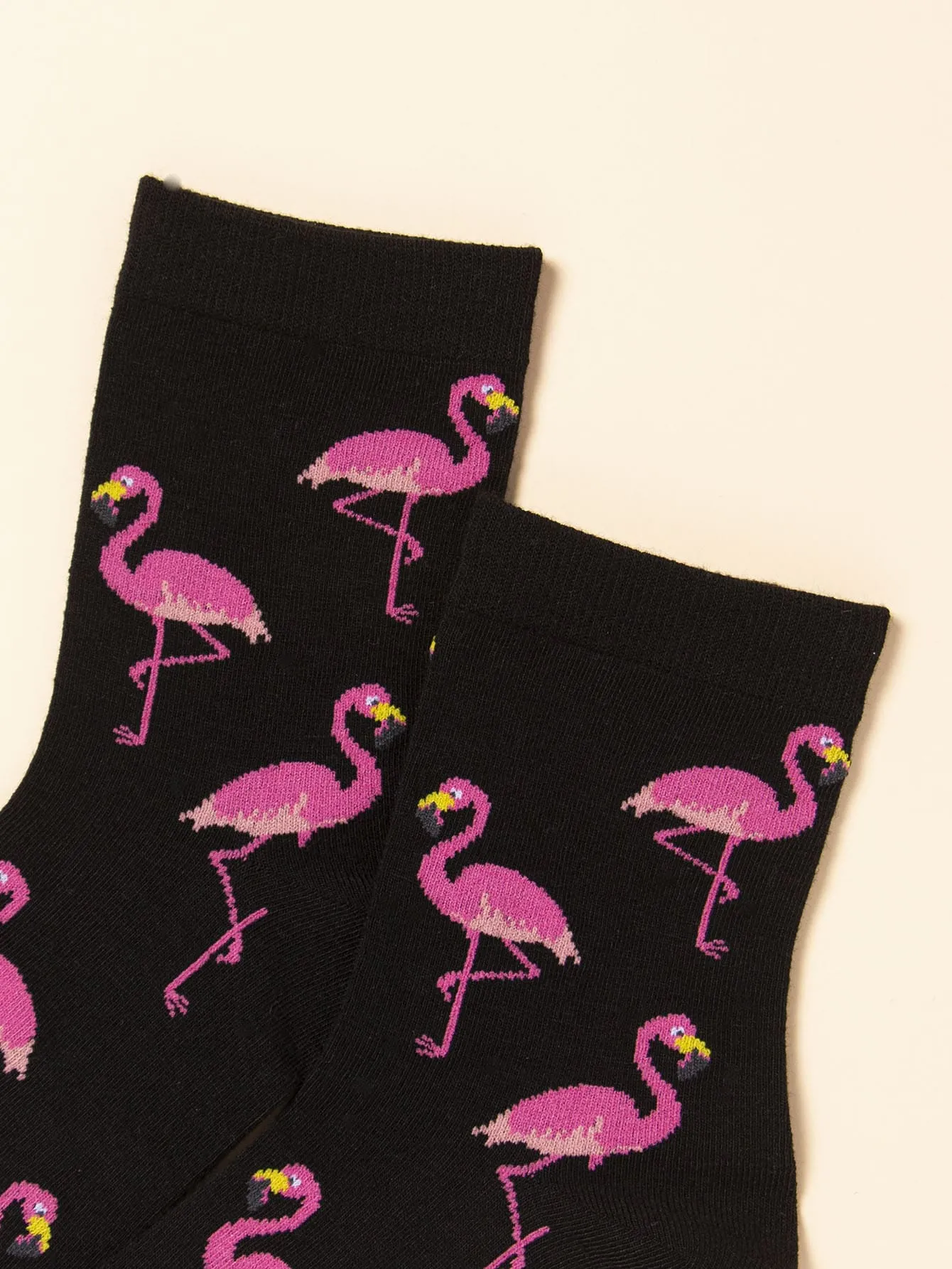 Animal Socks, Flamingo Pattern Crew Socks, Funny Socks for Women, Novelty Socks, Funky Socks, Gift for Her