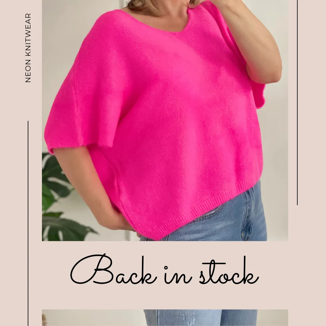 Ashley Fine Knit Jumper | Neon Pink