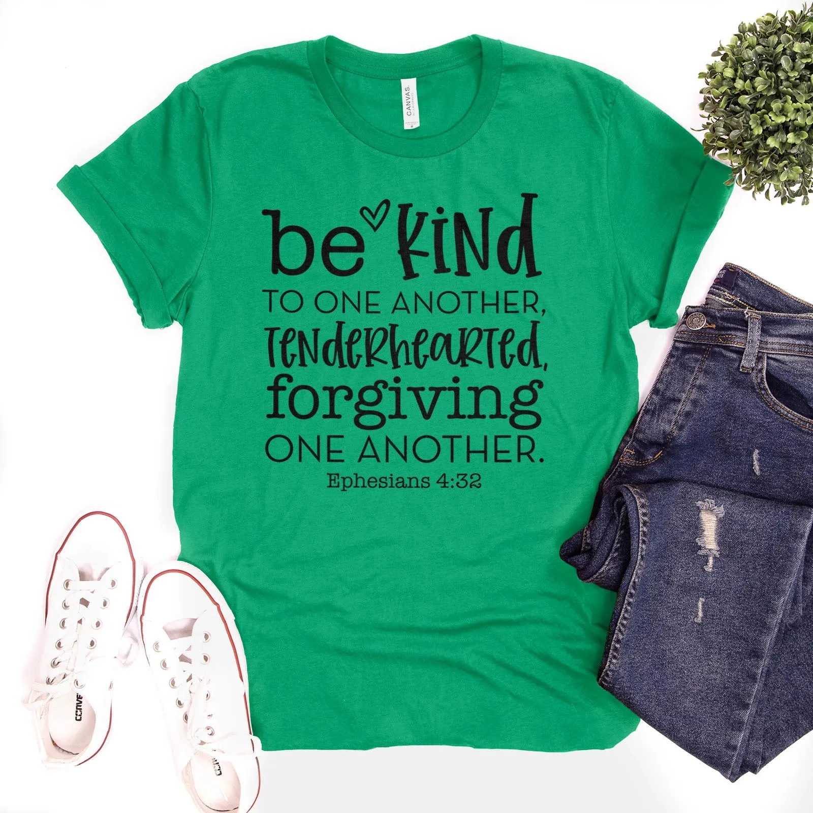 Be Kind To One Another Tenderhearted Forgiving One Another Tee Shirts For Women - Christian Shirts for Women