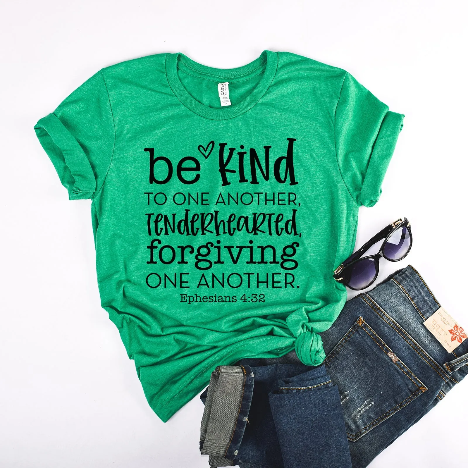 Be Kind To One Another Tenderhearted Forgiving One Another Tee Shirts For Women - Christian Shirts for Women