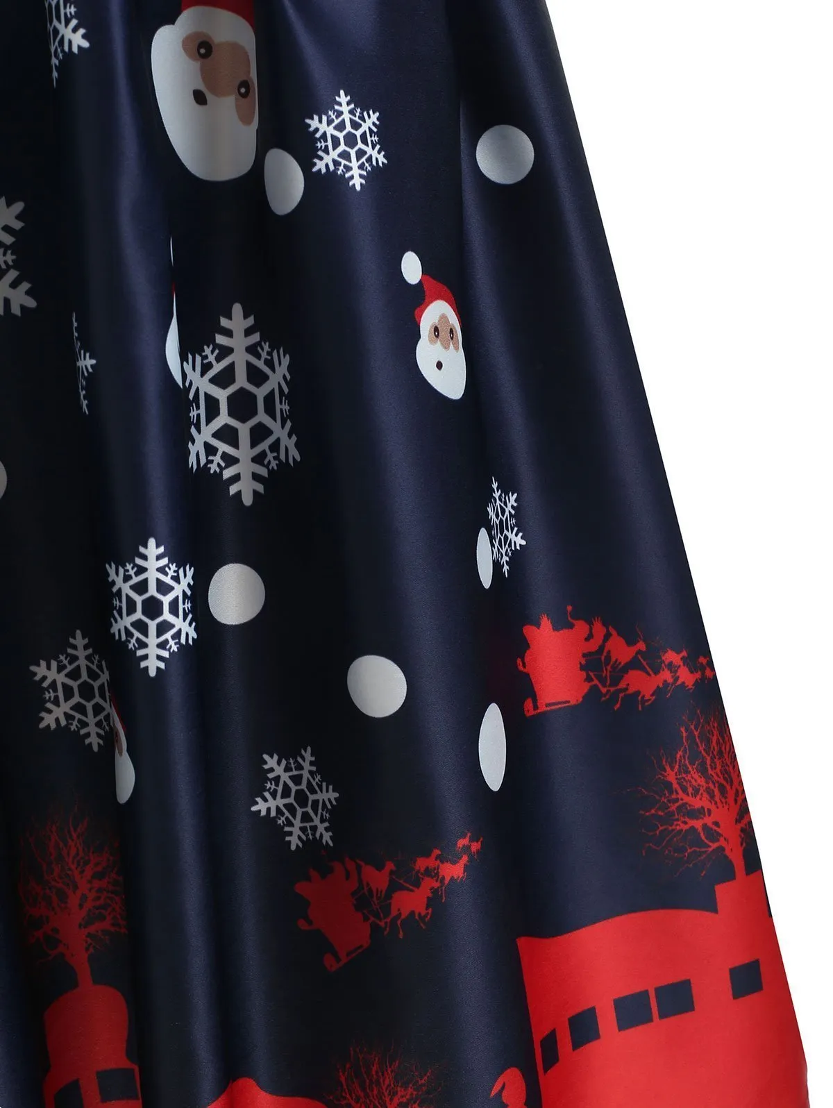 Blue 1950s Santa Claus Snowfall Dress