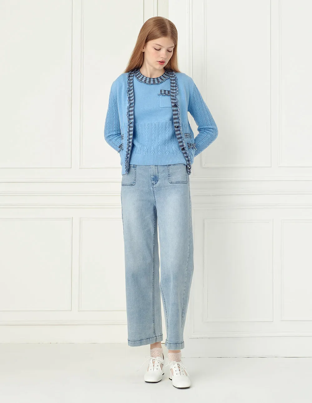 BORA AKSU Fringed Details Knitted Cardigan