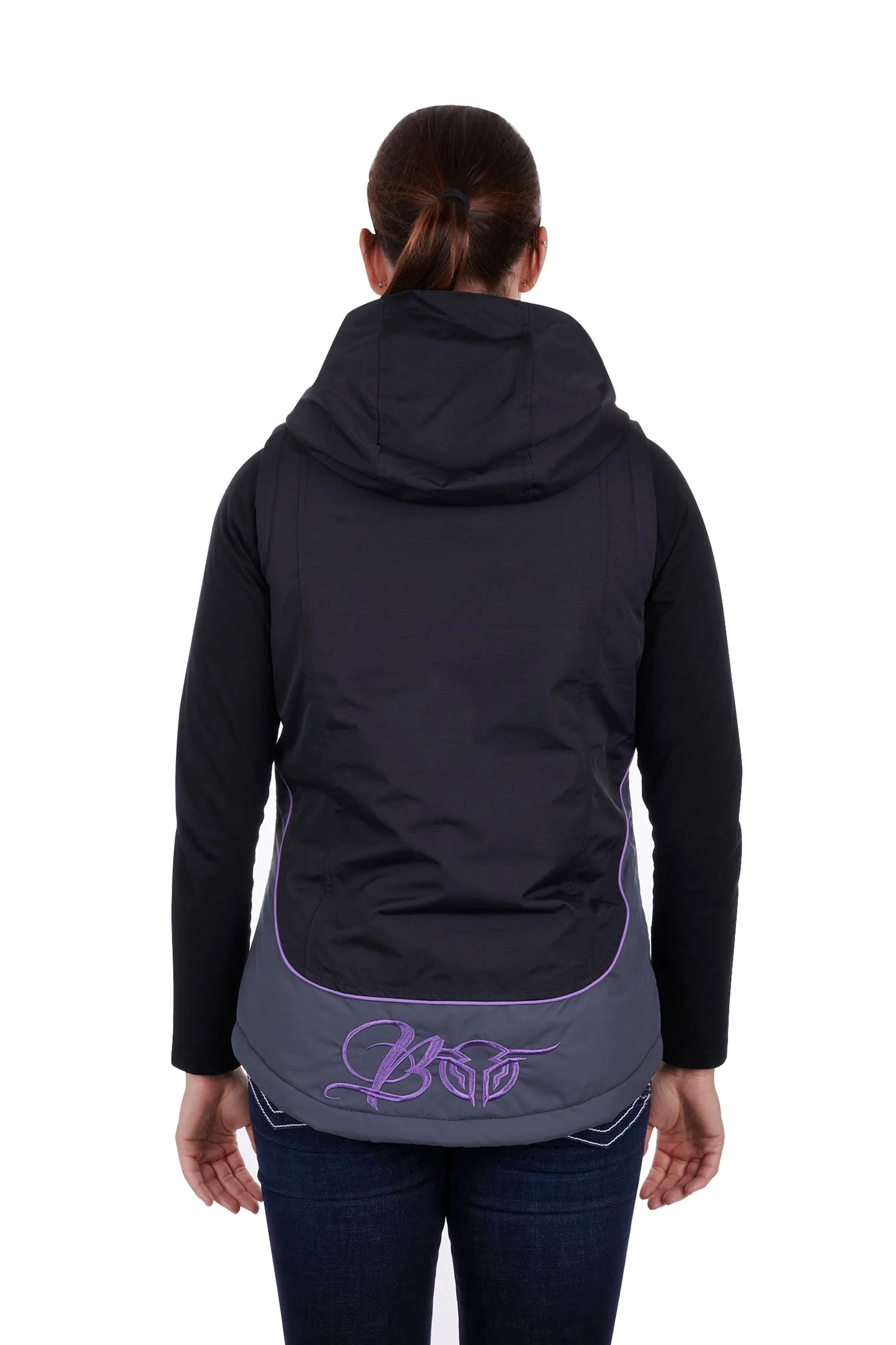 Bullzye Ladies Carla Vest - Black/Purple - B3W2609057