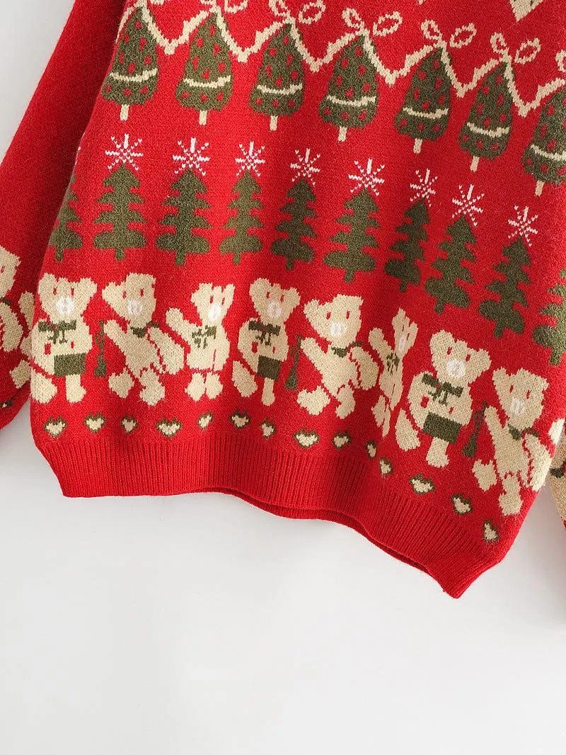 Christmas sweater women knitted pullover top