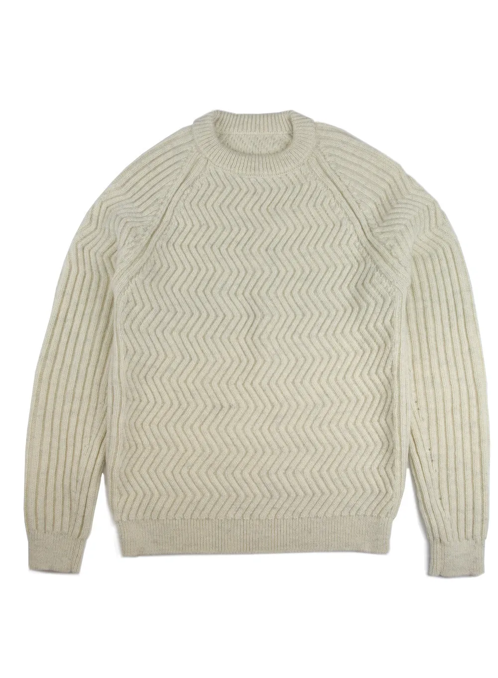 Clapdale Wool Traceable Thwaite Zig Zag Pattern Jumper