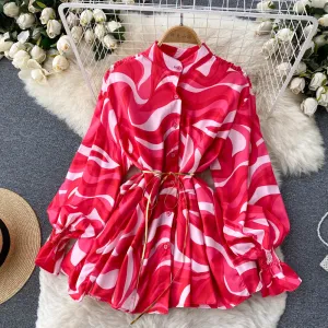 Cute A-line long sleeve dress fashion dress    S140