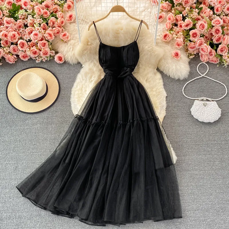 Cute tulle A line dress fashion dress   S43