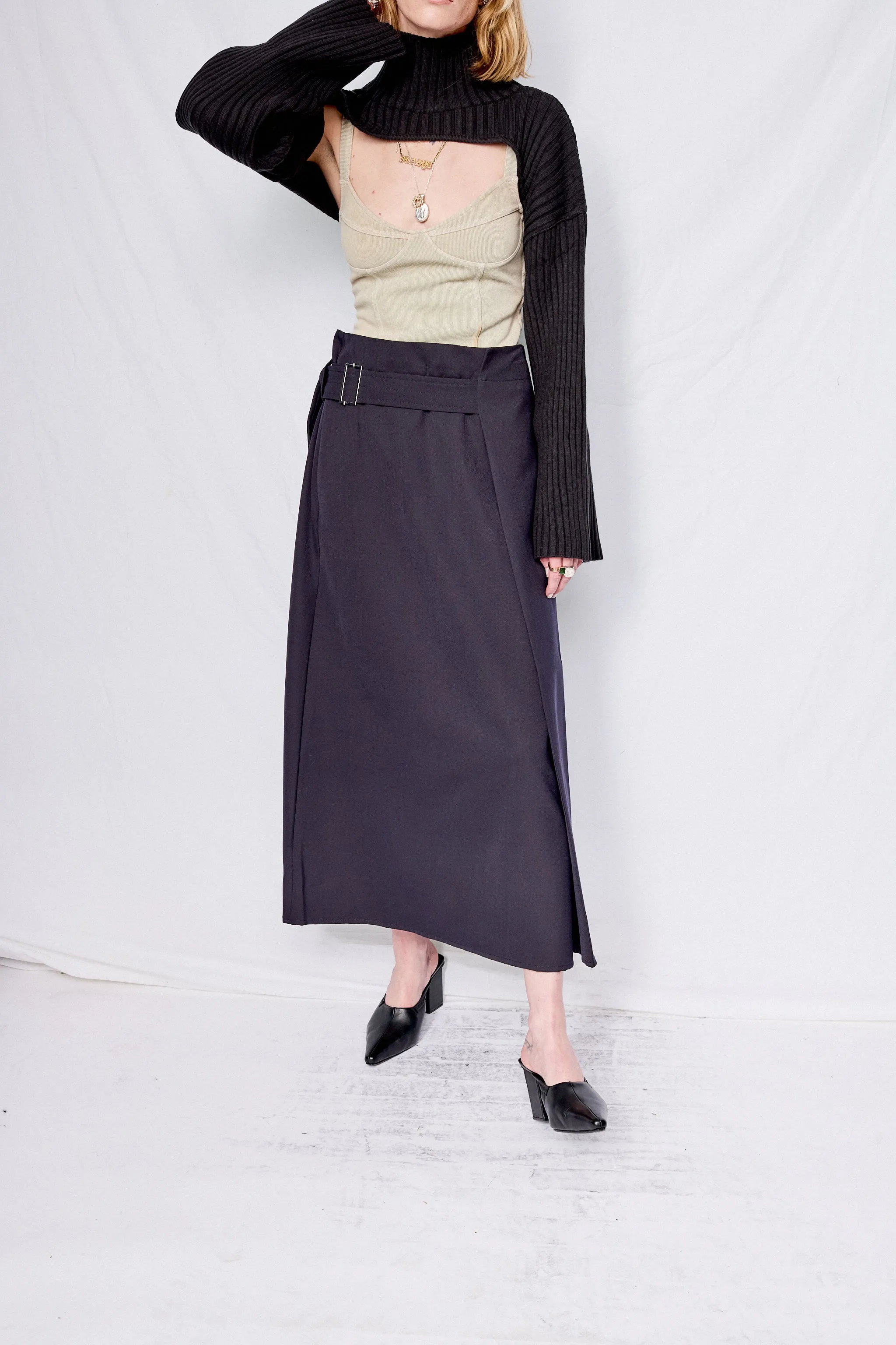 Darkest Navy Bassi Skirt