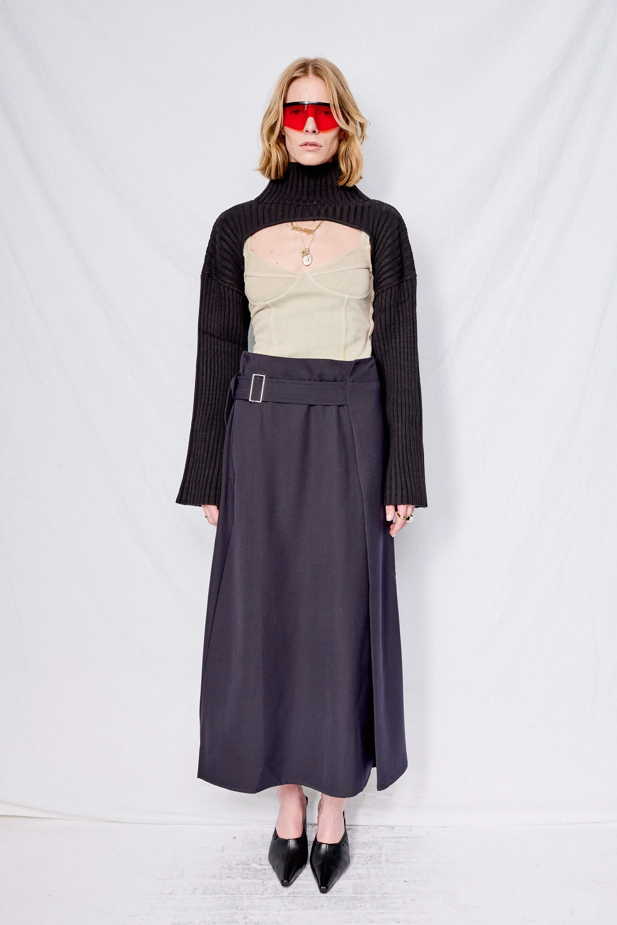 Darkest Navy Bassi Skirt