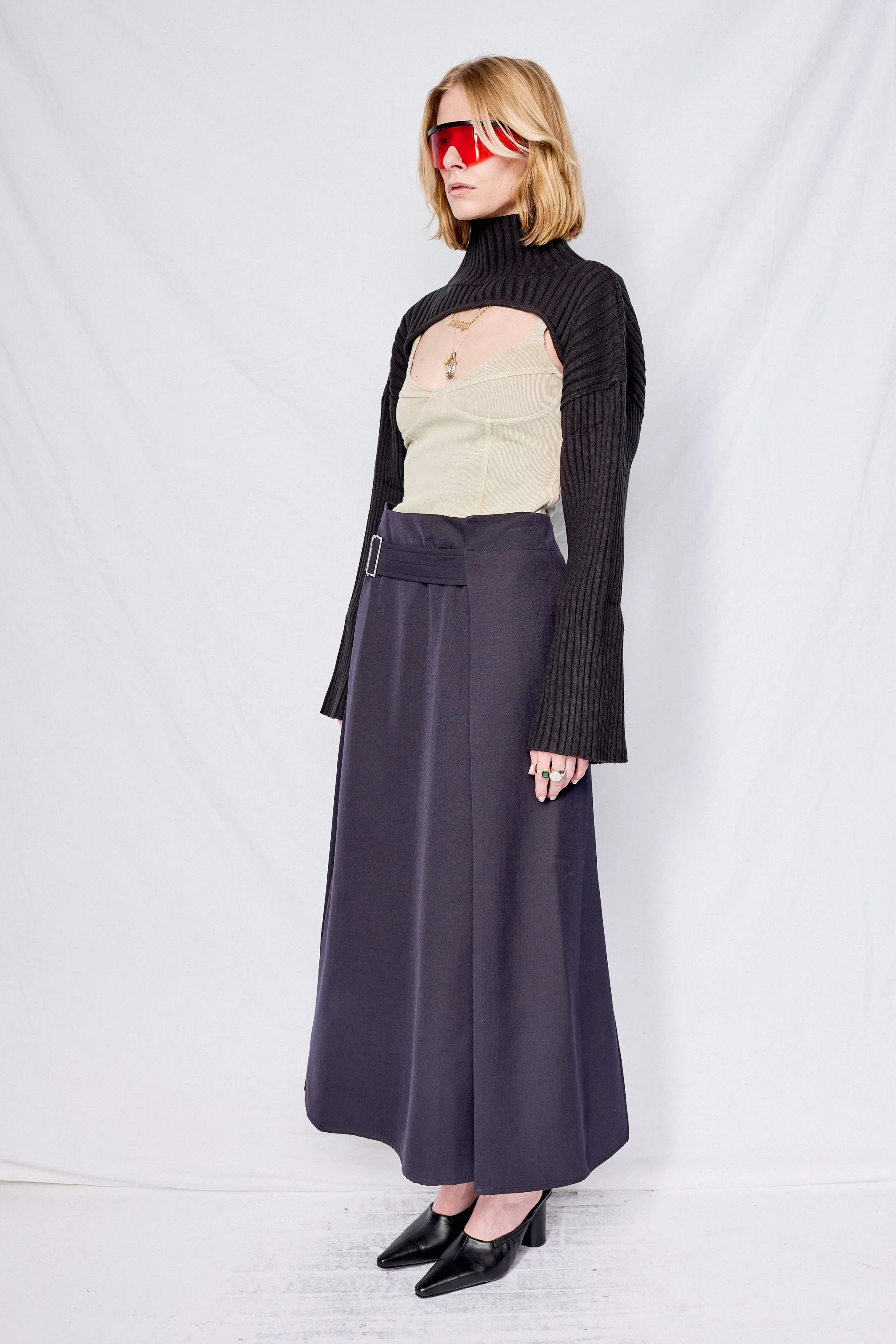 Darkest Navy Bassi Skirt