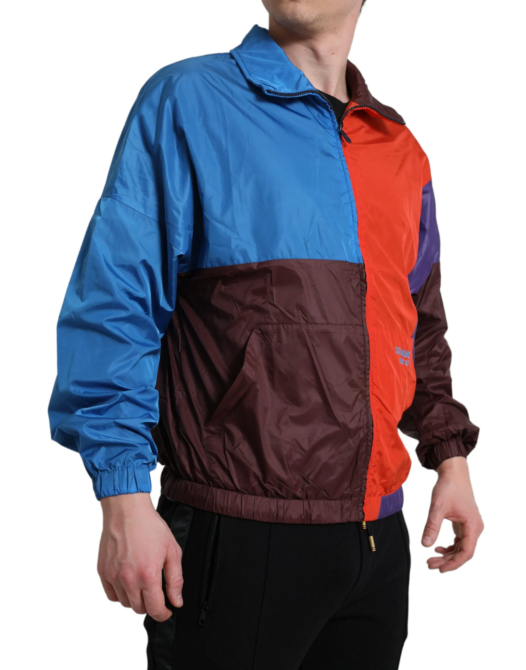 Dolce & Gabbana Multicolor Techno Fabric Windbreaker Jacket