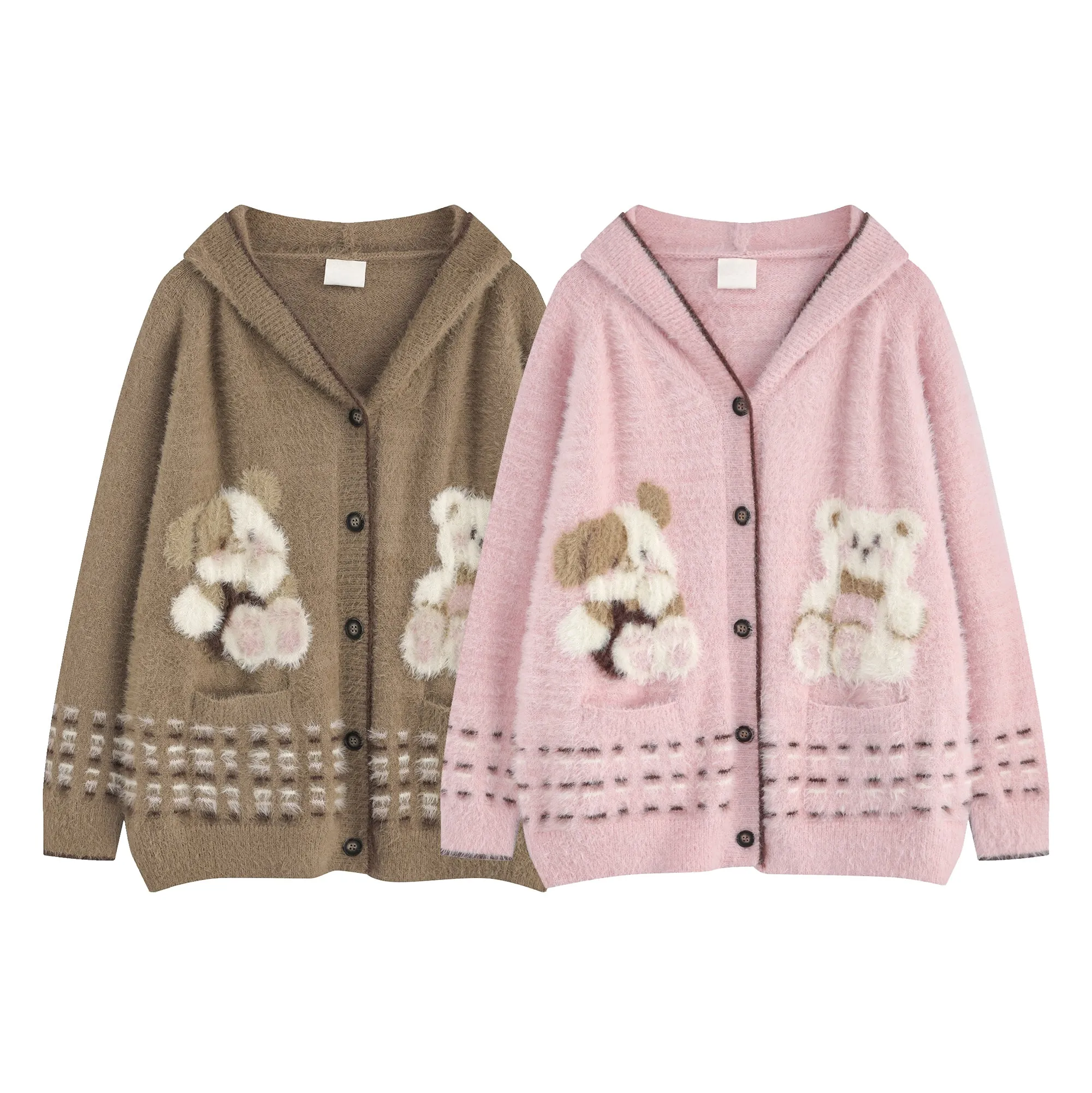 Faire Echo Soft Mohair Cartoon Knit Sweater