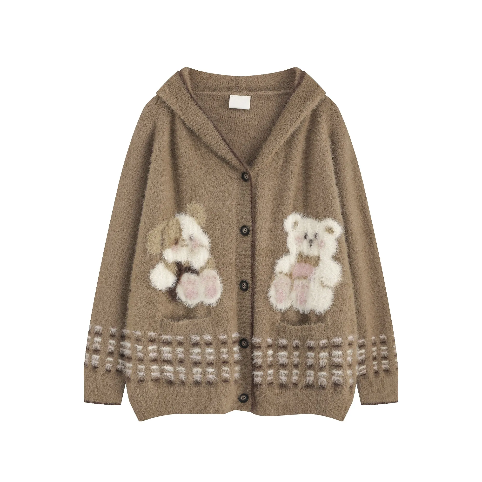 Faire Echo Soft Mohair Cartoon Knit Sweater