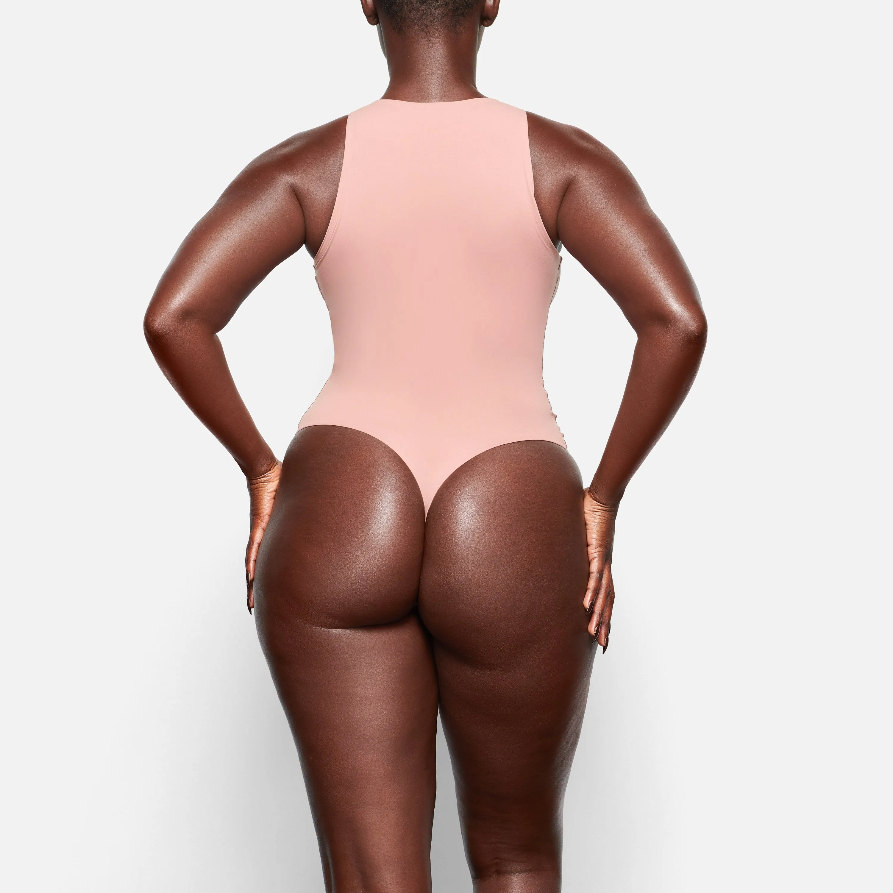 FITS EVERYBODY HIGH NECK BODYSUIT | ROSE CLAY