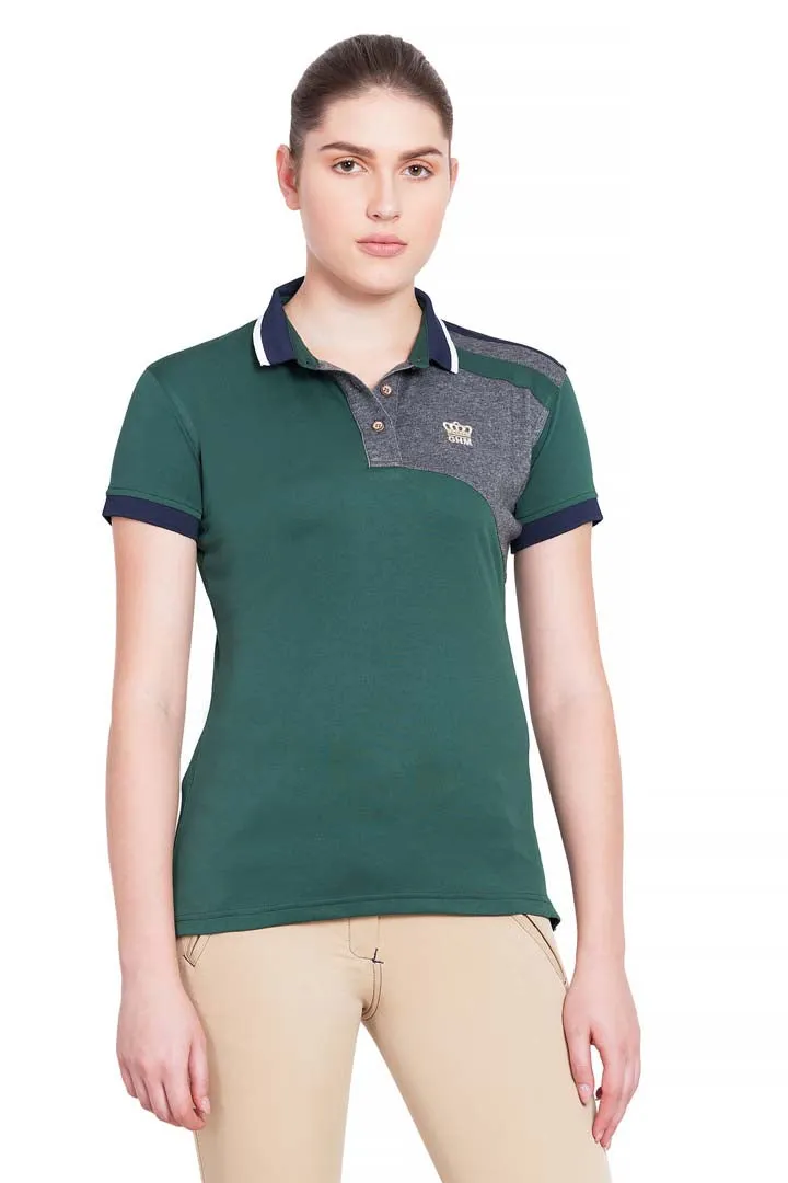 George H Morris Ladies Hunter Short Sleeve Polo Sport Shirt