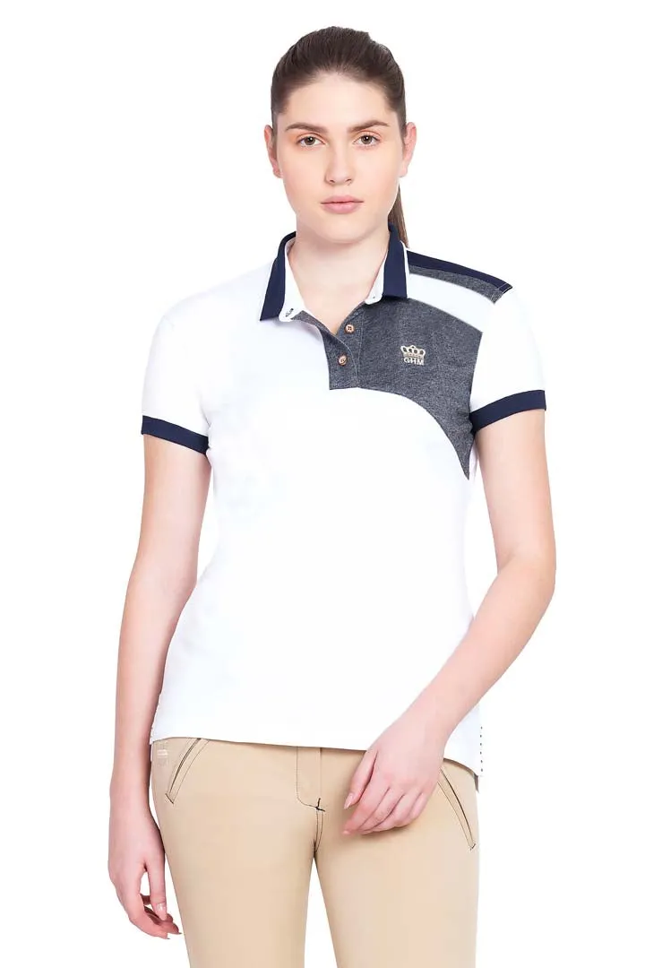 George H Morris Ladies Hunter Short Sleeve Polo Sport Shirt