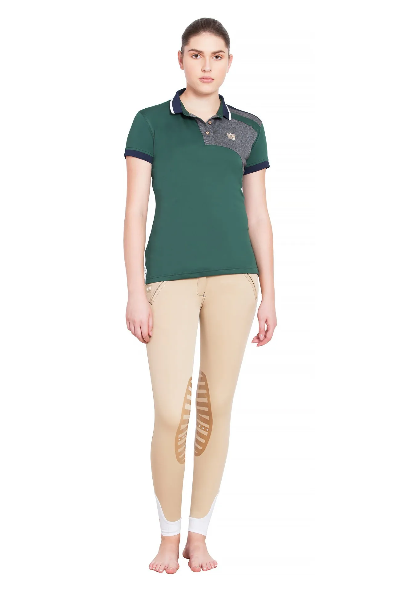 George H Morris Ladies Hunter Short Sleeve Polo Sport Shirt