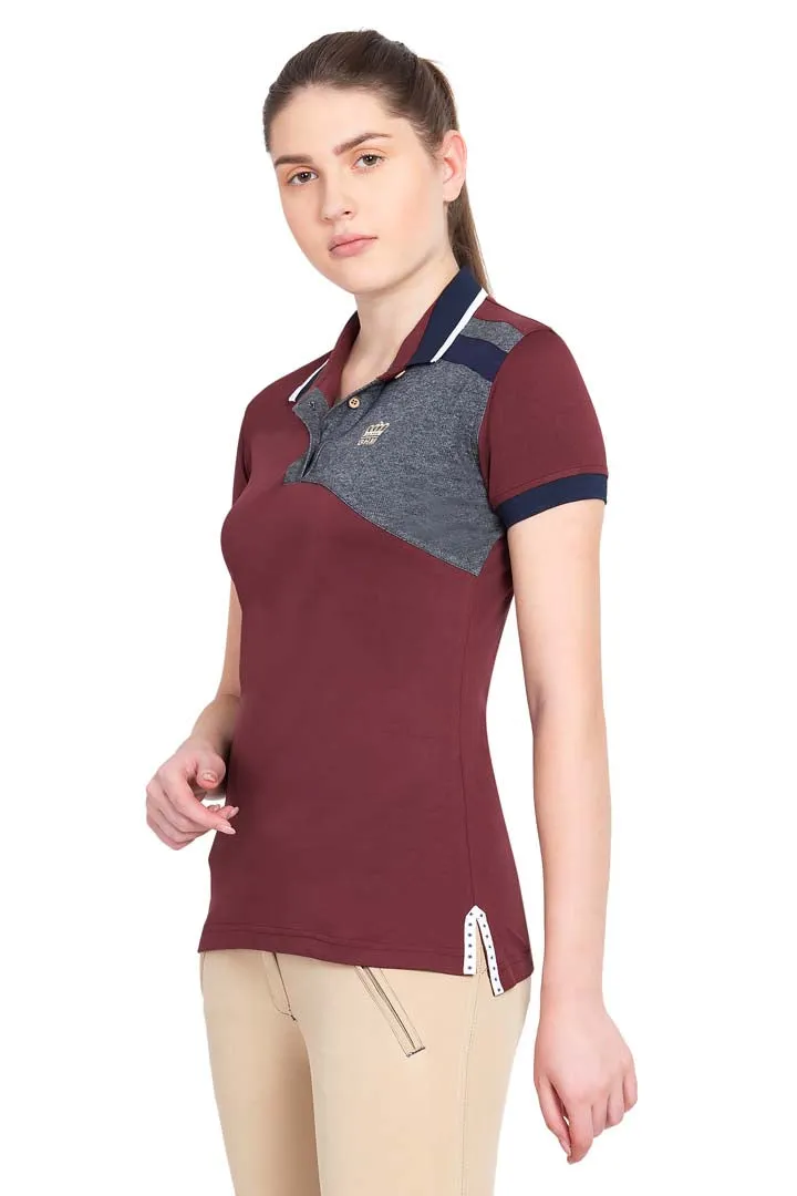 George H Morris Ladies Hunter Short Sleeve Polo Sport Shirt