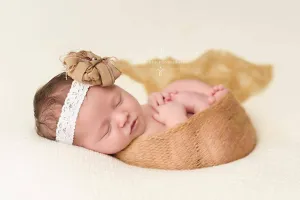 Gold Soft Mohair Knit Baby Wrap