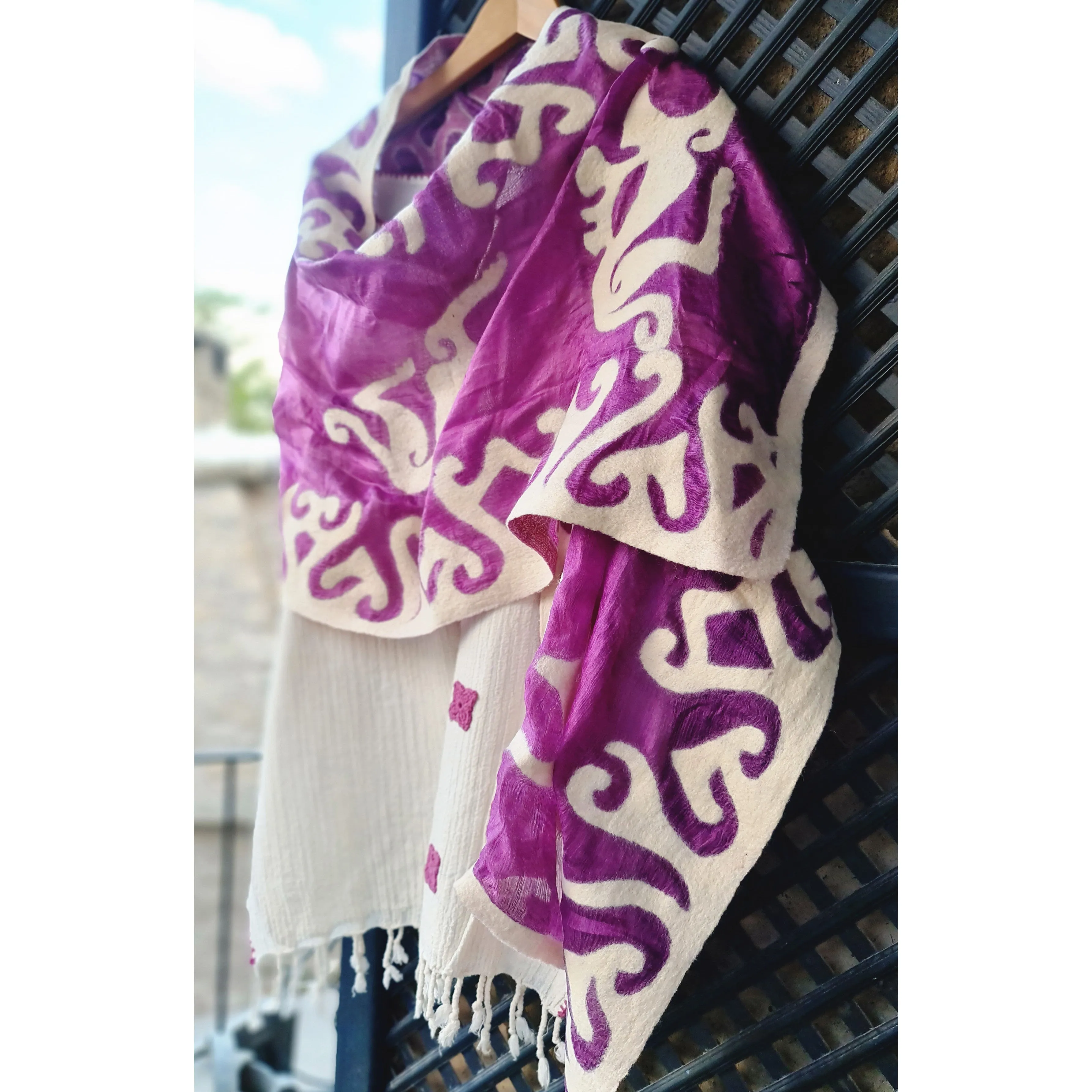 Hand Made Felt Silk Scarf