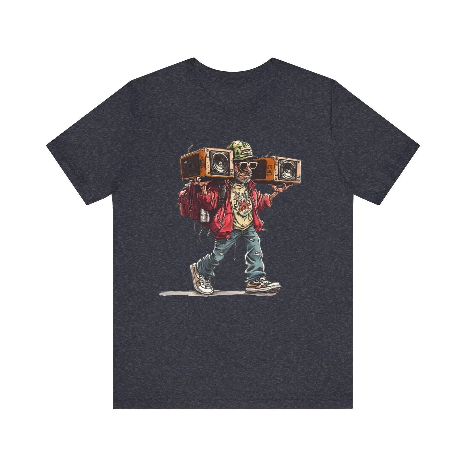 Hip Hop Retro Boombox Hustler T Shirt