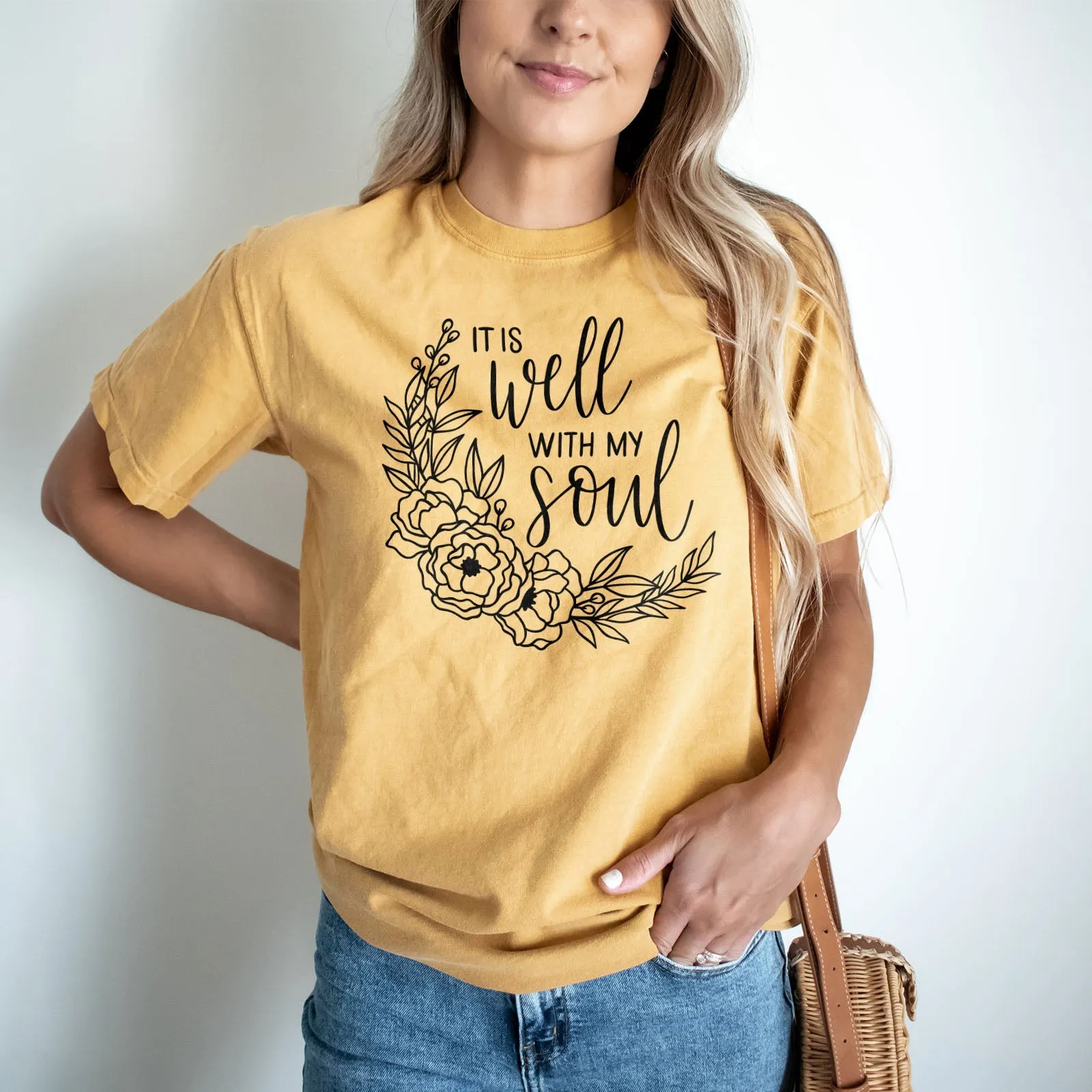 It Is Well With My Soul Wreath Tee Shirts For Women - Christian Shirts for Women - Religious Tee Shirts