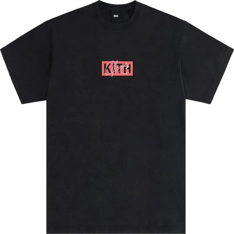 Kith Women For Aaliyah Classic Logo Vintage Tee 'Black', Black