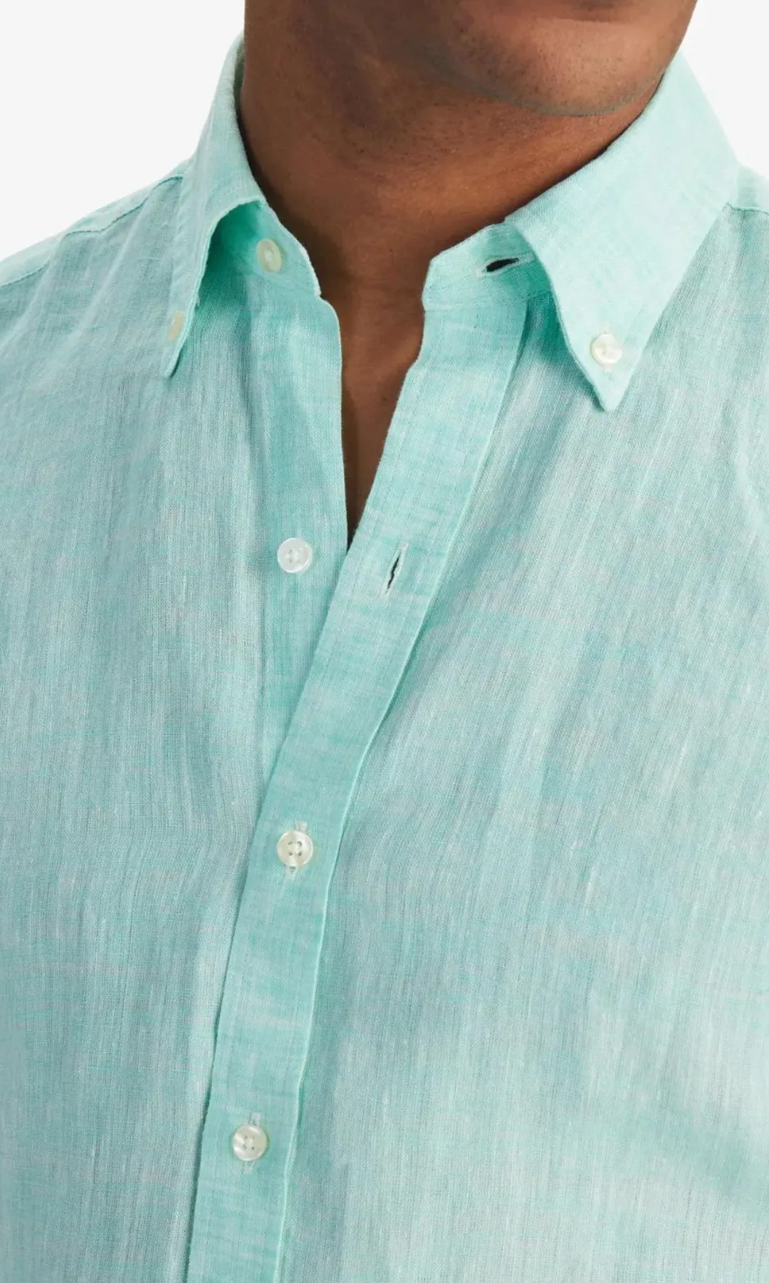 Men Plain linen shirt (Mint)