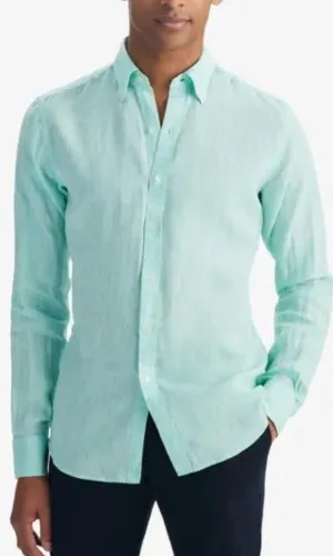 Men Plain linen shirt (Mint)