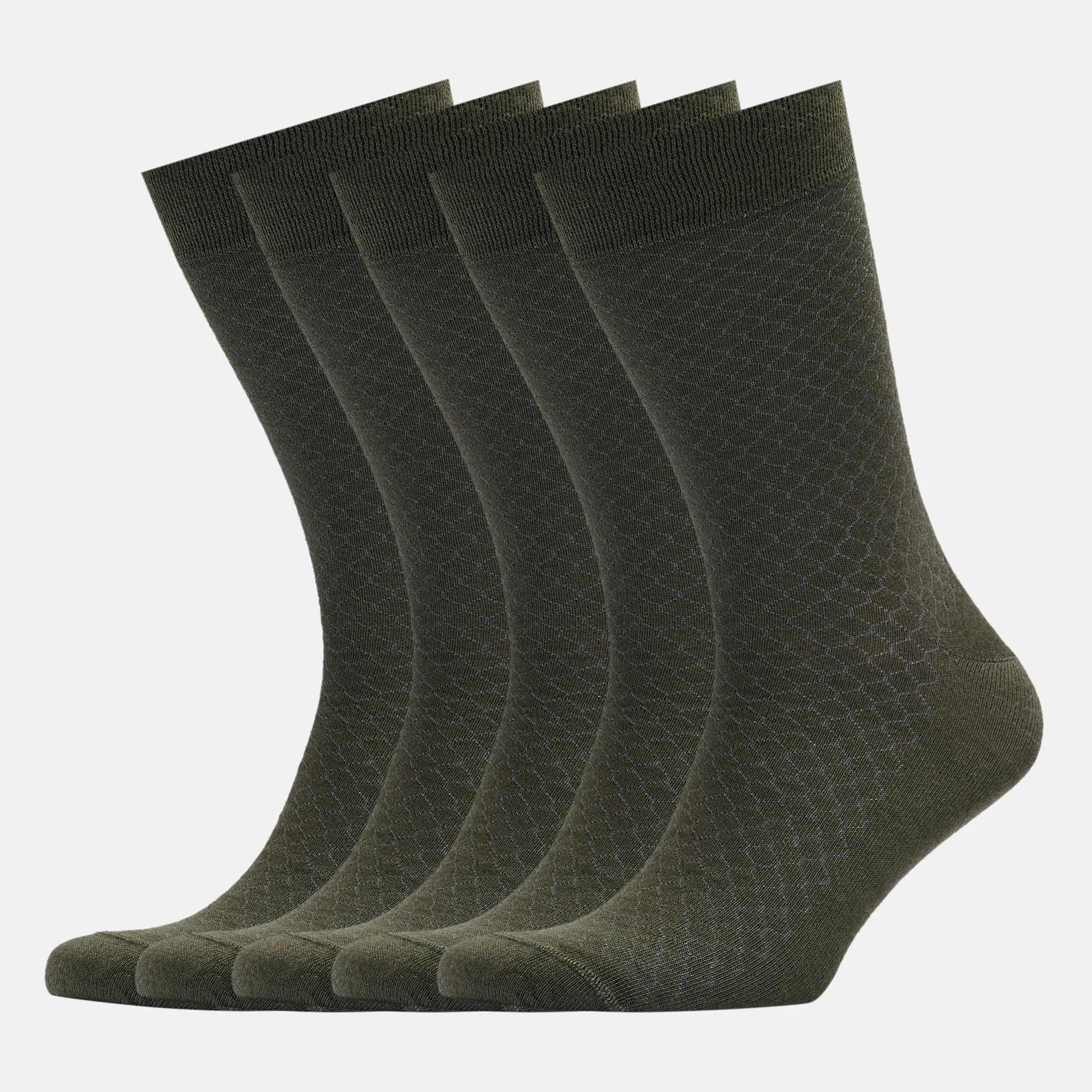 Men's Bamboo Dress Socks • All Honeycomb Design • Pack of 1/3/5 Pairs