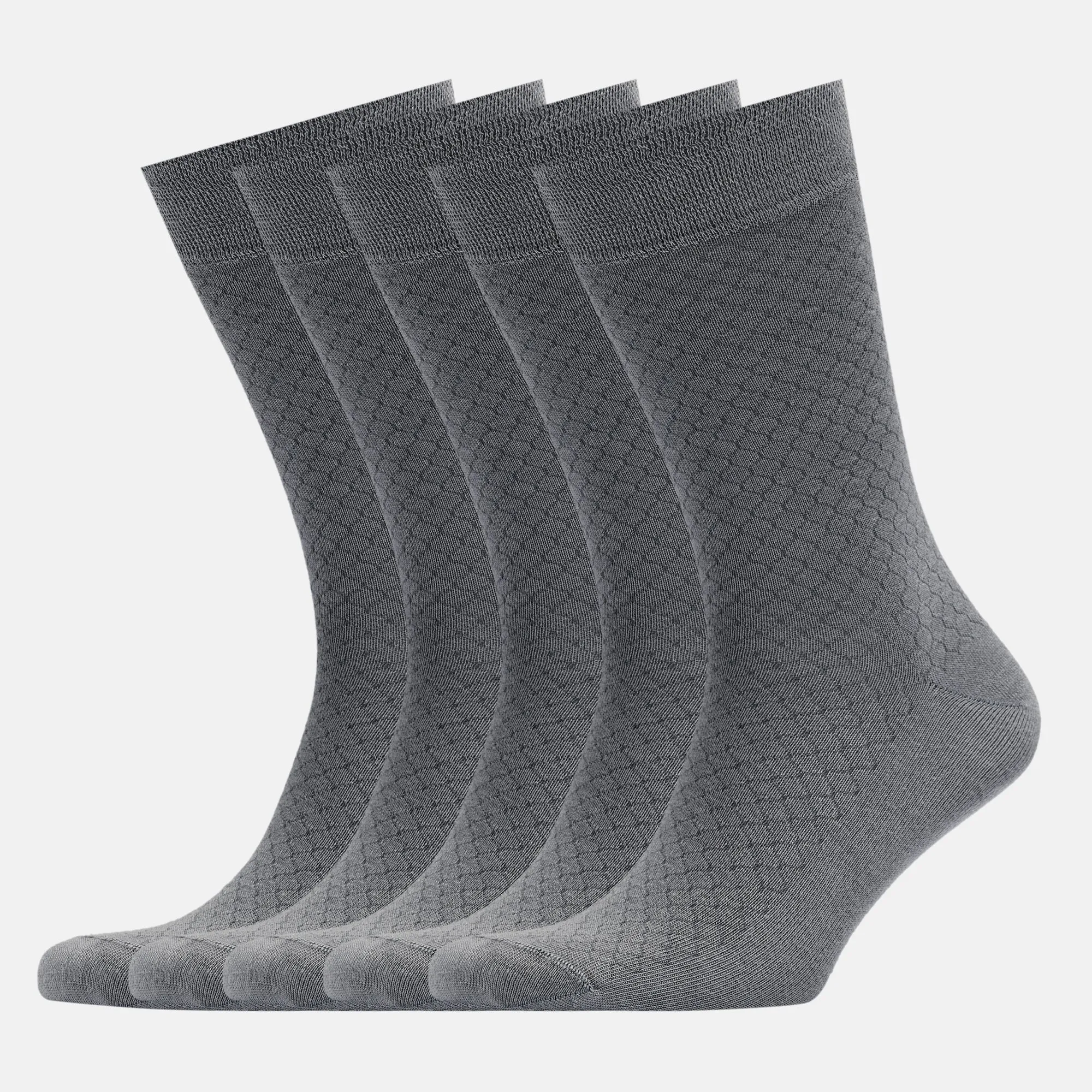 Men's Bamboo Dress Socks • All Honeycomb Design • Pack of 1/3/5 Pairs