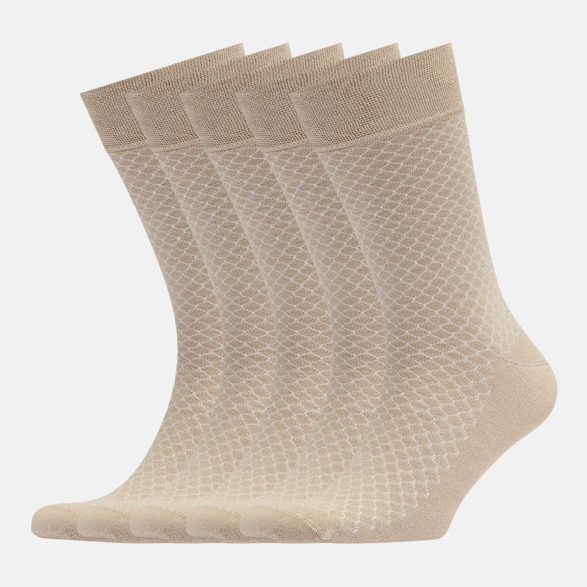 Men's Bamboo Dress Socks • All Honeycomb Design • Pack of 1/3/5 Pairs