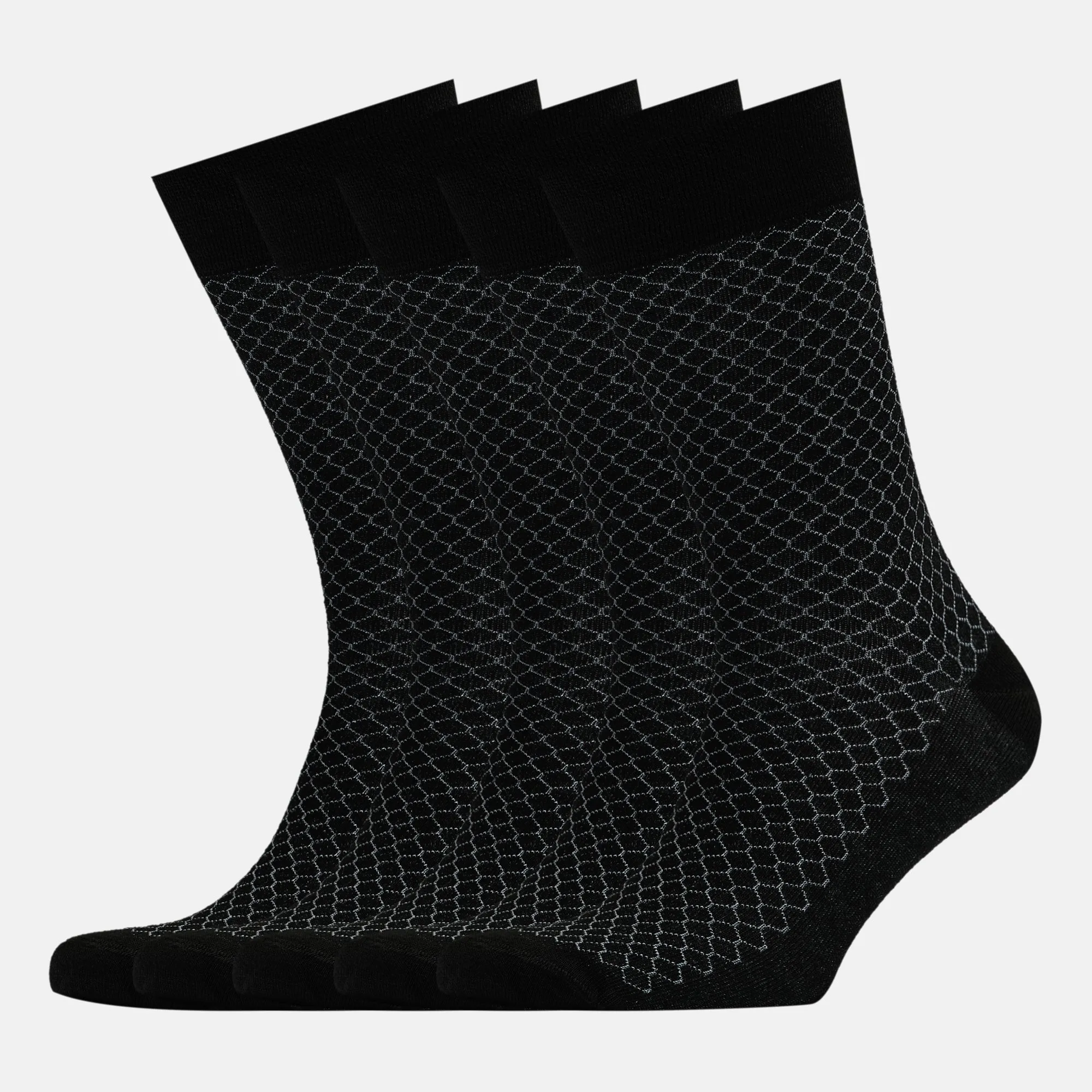 Men's Bamboo Dress Socks • All Honeycomb Design • Pack of 1/3/5 Pairs