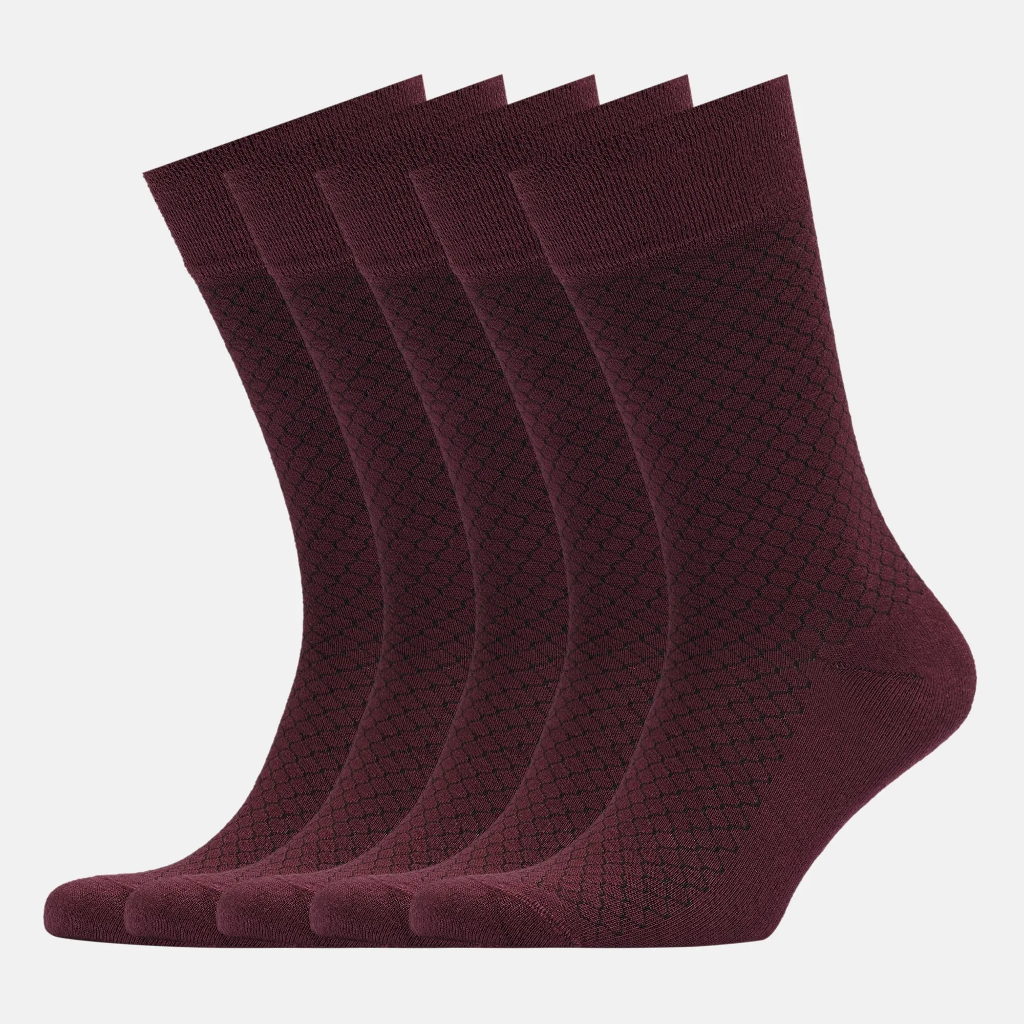 Men's Bamboo Dress Socks • All Honeycomb Design • Pack of 1/3/5 Pairs