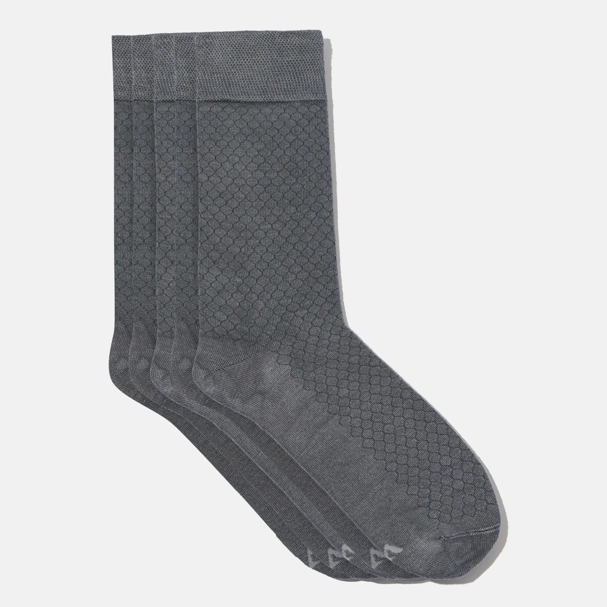 Men's Bamboo Dress Socks • All Honeycomb Design • Pack of 1/3/5 Pairs