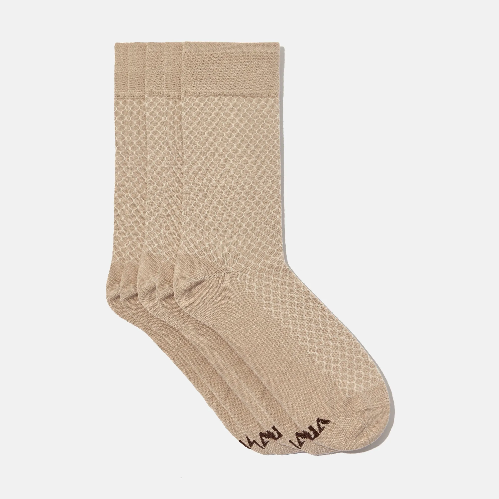 Men's Bamboo Dress Socks • All Honeycomb Design • Pack of 1/3/5 Pairs