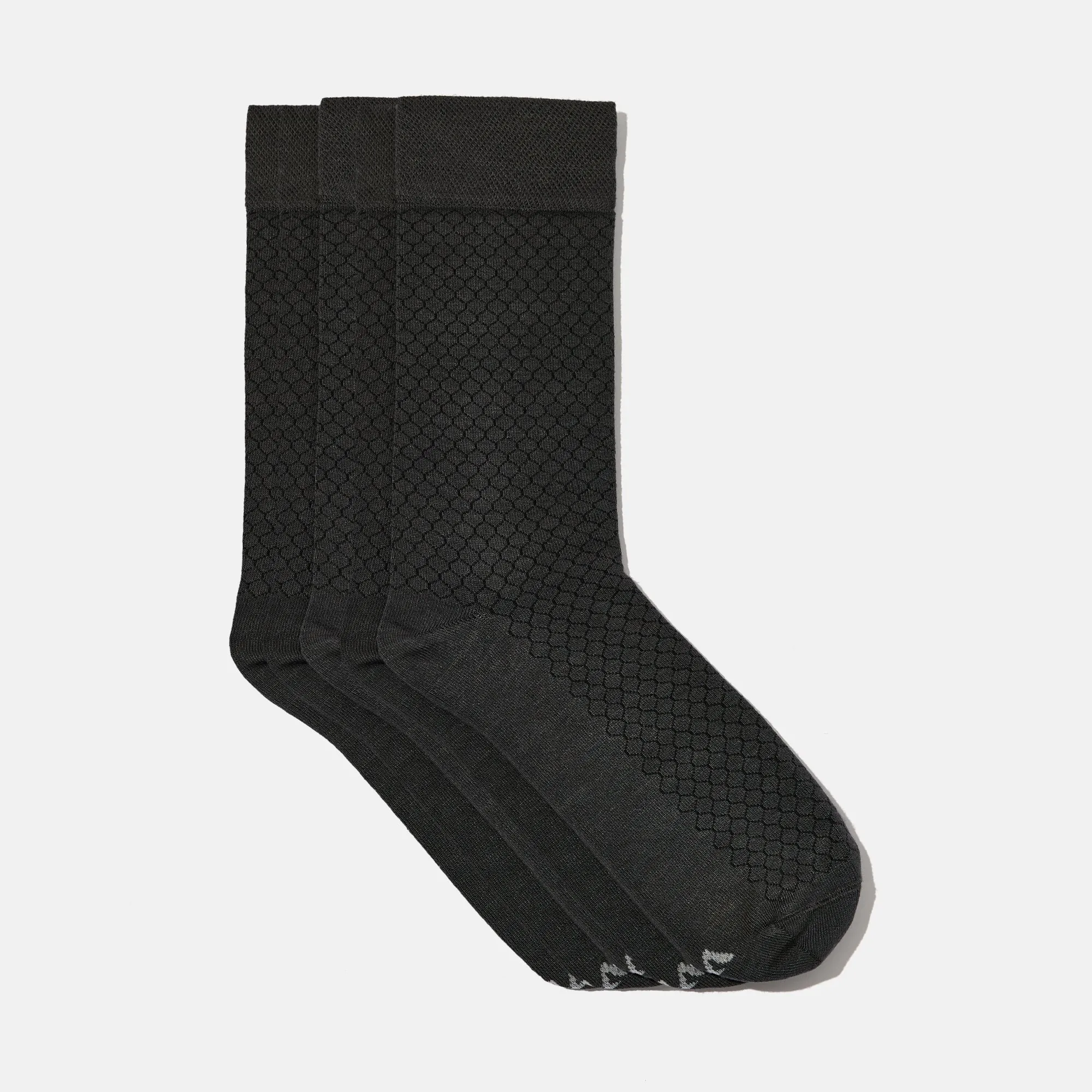 Men's Bamboo Dress Socks • All Honeycomb Design • Pack of 1/3/5 Pairs