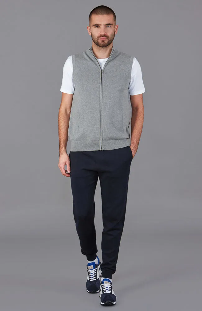 Mens Lightweight Cotton Zip Through Gilet