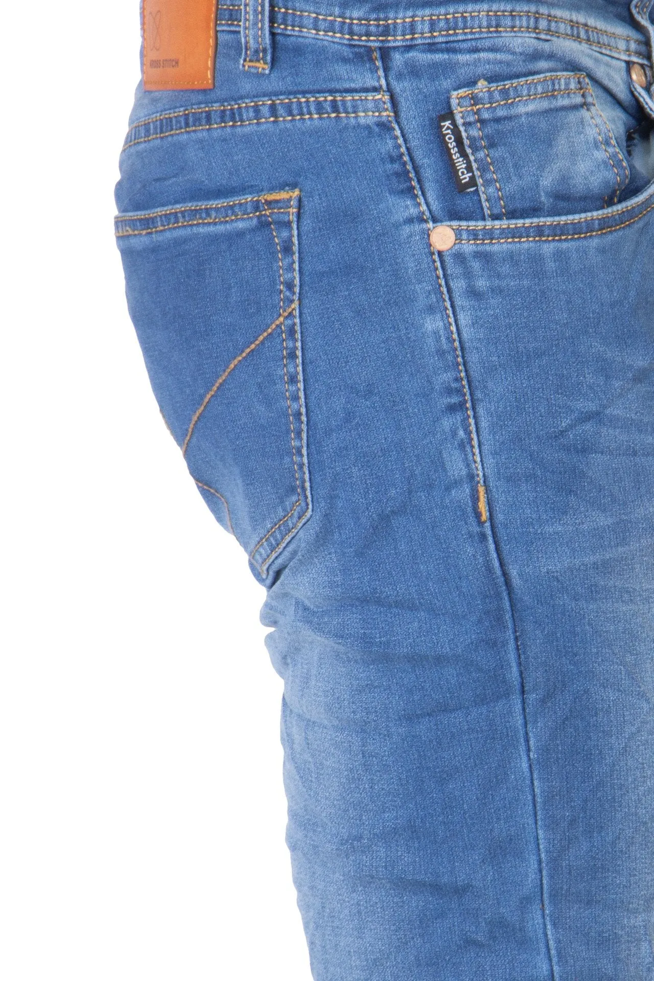 Men's Straight Fit Denim Blue Jeans