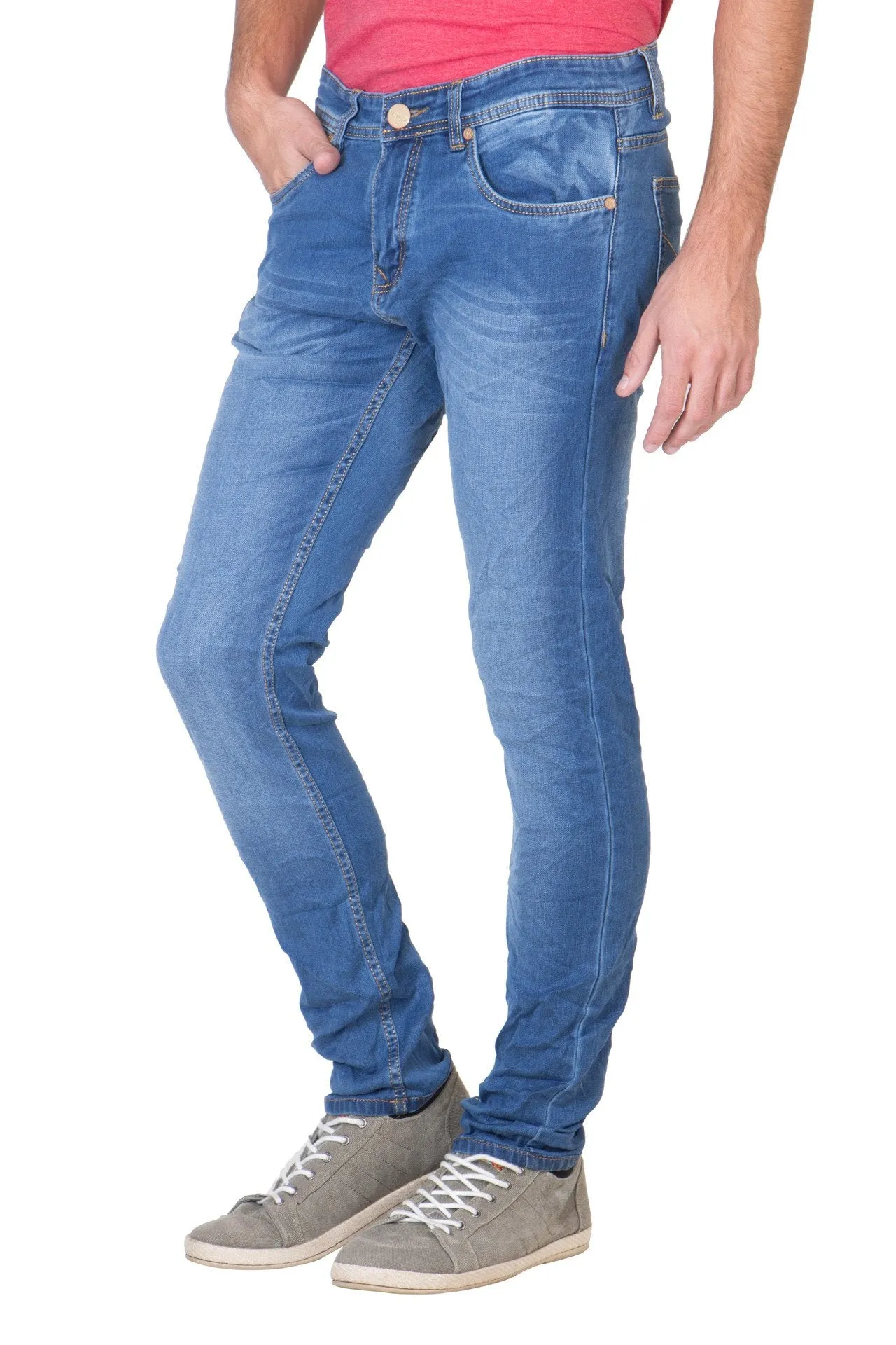 Men's Straight Fit Denim Blue Jeans