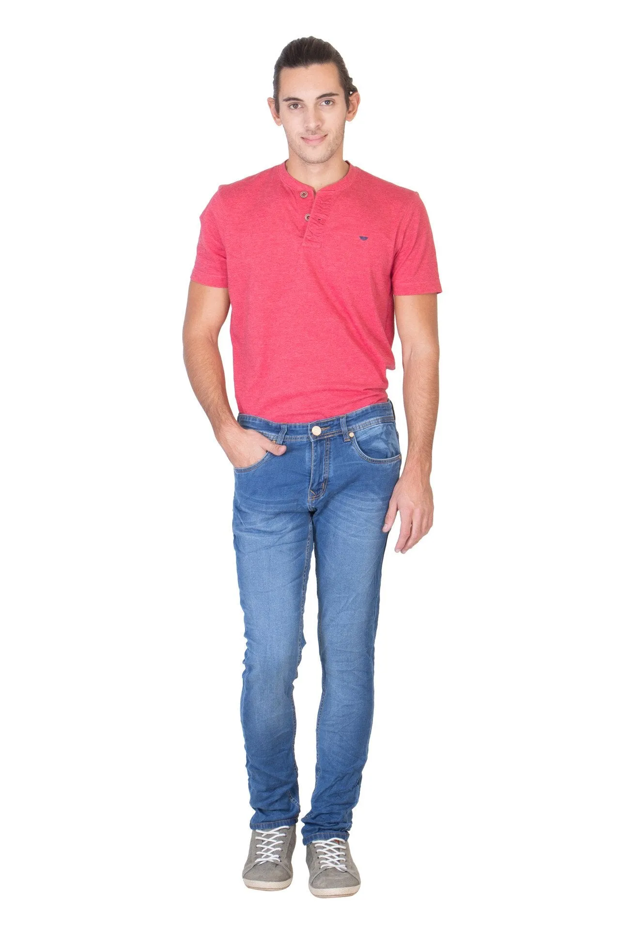 Men's Straight Fit Denim Blue Jeans