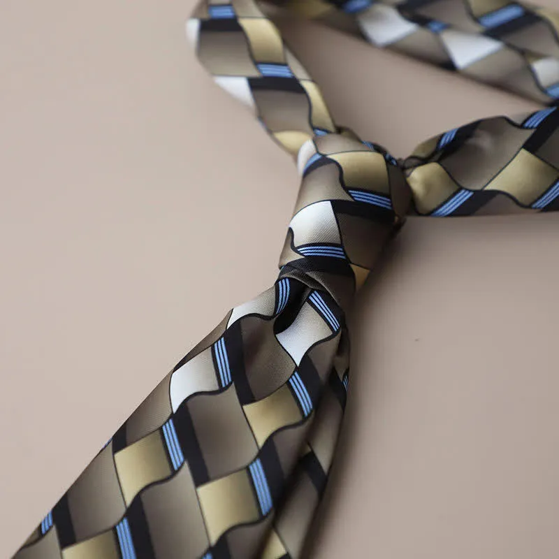 Men's Vintage Street Style Geometric Motif Necktie