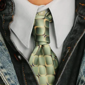 Men's Vintage Street Style Geometric Motif Necktie