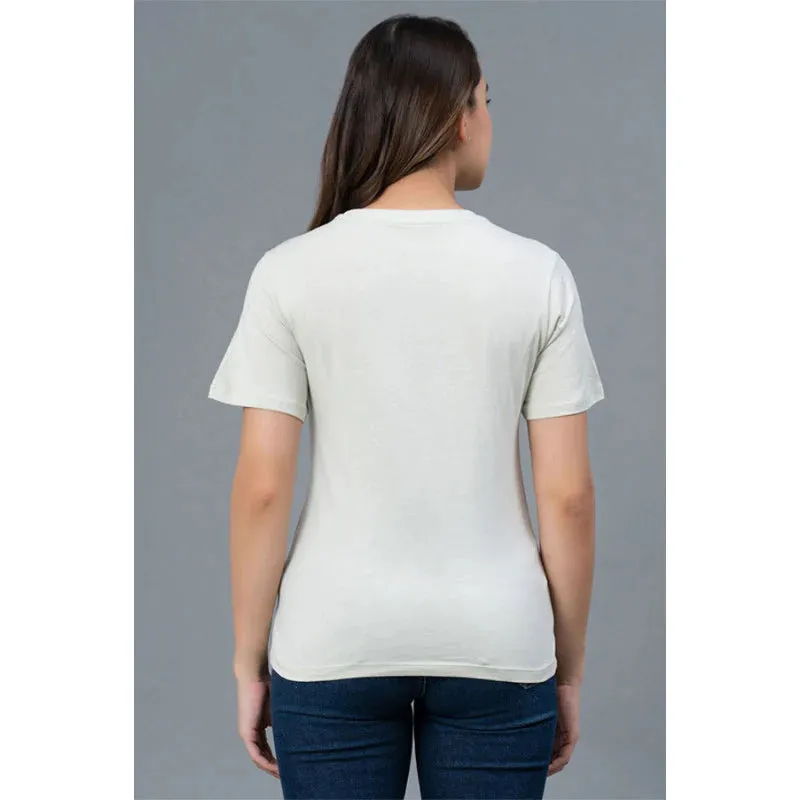 Mode by RedTape Casual Cotton T-Shirt for Women | Round Neck Casual Graphic Print T-Shirt